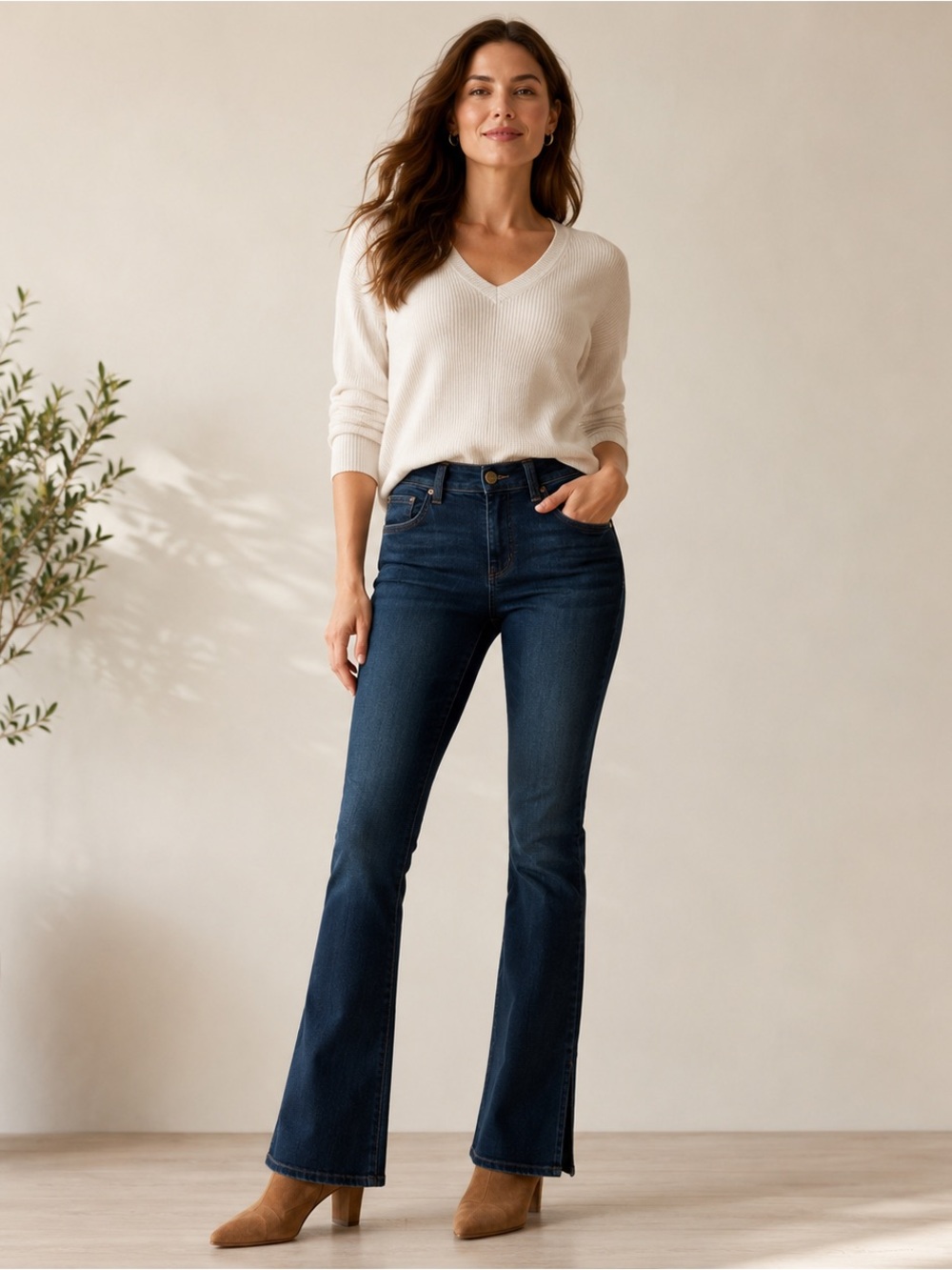 Wit & Wisdom Brittany Ab Solution Baby Boot Jeans 12P Dark Wash Stretch